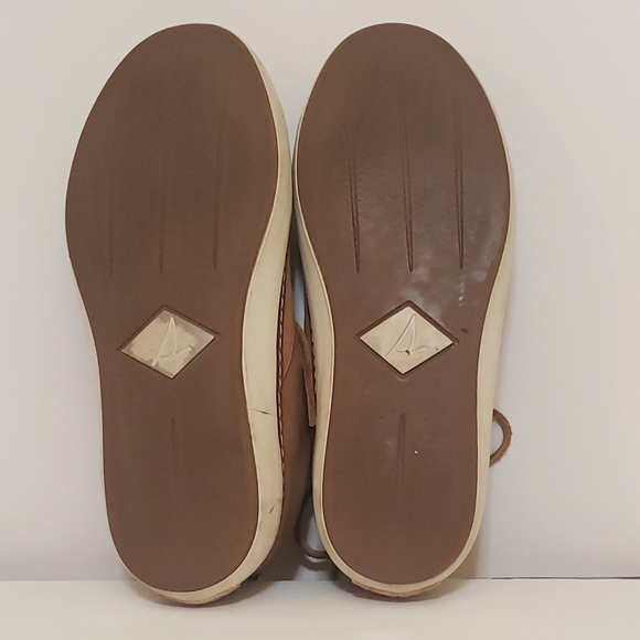 Sperry gold cuptennis shoes, upper faux leather tan 8m - Picture 6 of 9